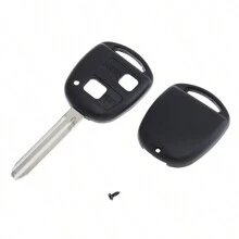 1 pieza Carcasa negra de repuesto para llave de coche de 2 botones, apta para Toyota Yaris/Corolla - Negro - Ver 3