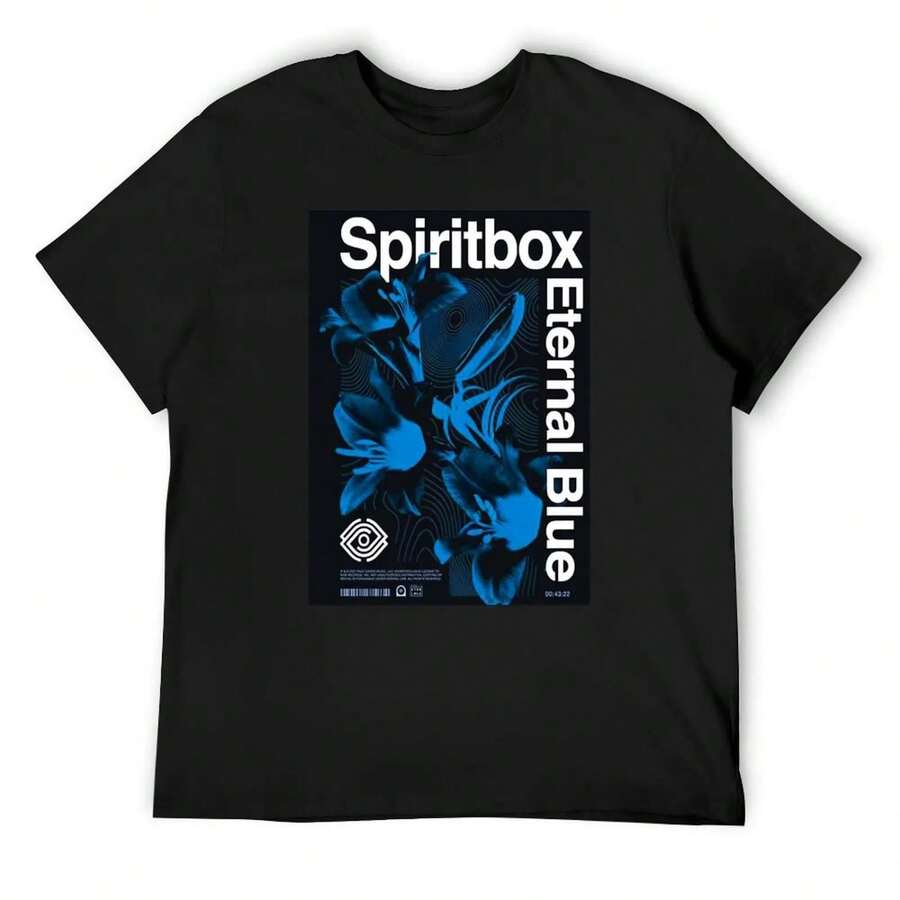 Spiritbox T-Shirt Aesthetic Clothes Vintage Clothes Mens Plain T Shirts - 黑色 - 查看 1
