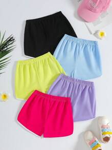 Jovem Primavera Verão Arco-Íris Menina 5-Core Esportivo e Casual Shorts