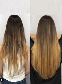 Straight Ombre Color T1B/4/27 Clip In Human Hair Extensions For Brazilian Human Hair 8Pcs 120g/Set