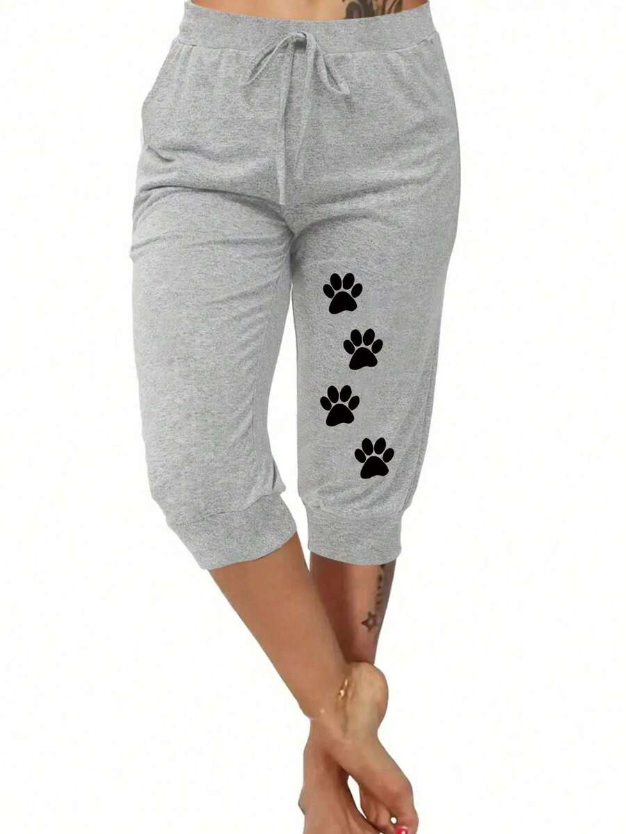 Plus Size Plain Simple Fashion Casual Shorts For Daily Wear - Grey - View 1