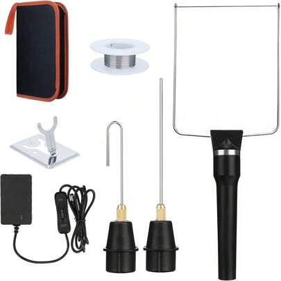 Máquina cortadora de espuma de poliestireno, cortador de EPS, herramienta de corte de espuma, cortador eléctrico de espuma con hilo caliente, cortador de fusión en caliente, herramienta de corte DIY, máquina de esculpir espuma, cortador de material ligero, equipo de corte en caliente, corte y escultura de modelos de espuma, bolígrafo de corte en caliente, puntas de bolígrafo de corte en caliente, arte en espuma, procesamiento de espuma, corte a alta temperatura, cuchillo eléctrico caliente, aplicaciones de corte en caliente, herramientas de corte, juego de herramienta de corte eléctrica en caliente 3 en 1, corte y escultura de espuma, KT tablero DIY, acabado de bordes de superficie de impresión 3D