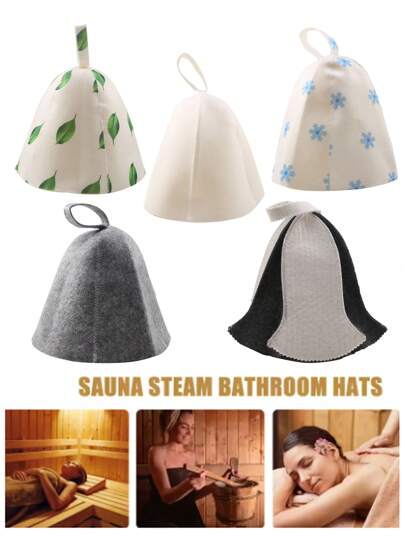 1Pc Felt Head Protection Bath Anti Heat Russian Style Shower Cap Sauna Hat For Men & Women - Perfect For Spa, Pool & Bath Accessories, Sauna Vaporarium Accessories - Lightweight, Moisture-Absorbing, Heat-Resistant Shower Caps For Sauna Room - Soft Felt Spa Hat For Hot Springs, Water-Absorbent & Heat-Generating, Minimalist Design, Gray, Ideal For Bath & Steam Use, Sauna Accessory|Couple's Hat|Quickdry Cap Home Bathroom Decor Fall Decor Back To School
