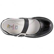 Dominiq Girls School Shoe Model 2769 - Black and White - View 4