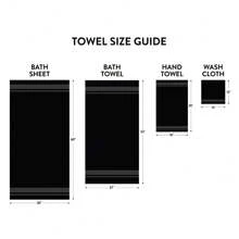 Mainstays 100% Cotton Bath Towel, Super Soft And Highly Absorbent Basic Solid Premium Bath Towel For Bathroom, Hotels, Spa And Gym – Black - richblack - View 7