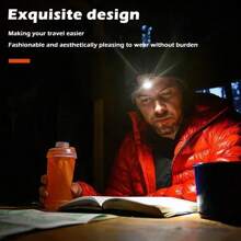 1pc Rechargeable LED Headlamp, Powerful Long-Lasting Waterproof Miner Lamp For Night Fishing - Multicolor - View 6