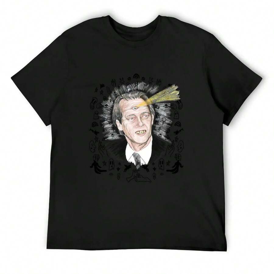 Steve Buscemi's Third Eye T-Shirt Vintage Clothes Man Clothes Cute Clothes Hippie Men Graphic T Shirts - Black - View 1