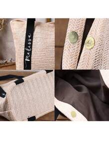 Bridesmaid Gift Bags, Customized Beach Grass Pockets, Personalized Grass Editing Bags, Rough Noodle Handbags, Bride Gift Bags, Single Girls, Wedding Gifts, Ladies Bags, Valentine's Day Gifts For Her Gift - Multicolor - View 7