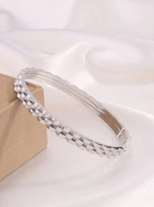 1 pieza de pulsera de acero inoxidable con engranaje y diseño de moda, joyería adecuada para hombres y mujeres para uso diario, festivales de música y fiestas