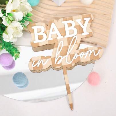 White Acrylic Gender Reveal Cake Decoration - Gender Reveal, Birth Announcement, Party Supplies