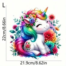 1 件/2 件/3 件独角兽热转印贴片 - DIY 熨烫、可洗贴花，适用于 T 恤、牛仔裤、连帽衫、手提包和枕头 - 彩色 - 查看 2