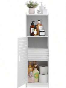 Bathroom Storage Unit Three-Layer Waterproof Bathroom Cabinet Floor-Standing Bathroom Furniture Cabinet With Doors Suitable For Bathroom