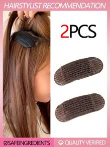 Set de 10 piezas (color aleatorio) Clips de cabello invisibles, elevador de volumen de cabello de plástico sin costuras para la parte superior de la cabeza, accesorios de diseño de cabello adecuados para mujeres, herramientas de peinado Accesorios de belleza para el hogar - Multicolor - Ver 9