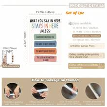 1pc, Canvas Hanging Picture, Framed Decorative Painting, Text Poster, Wall Art, Vintage Style Canvas Art - School Counselor Office Confidentiality Poster, Perfect Home Decor And Holiday Gift, Ready To Hang, Psychological Poster Gifts Birthday Graduation