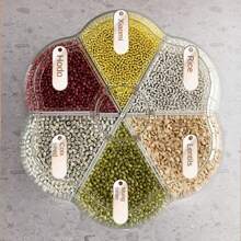 Rice Dispenser Container Cereal Box Dry Food Grain Storage Button Push Kitchen - Green - View 8