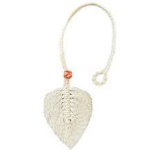 Handmade Woven Leaf Curtain Tie Backs, Boho Style Tasseled Curtain Tie Backs - Multicolor - View 2