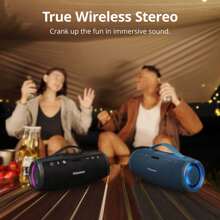 Tronsmart Mirtune S100 Portable Outdoor Speaker, Bluetooth 5.3, Customizable EQ, 50W Power, 20 Hours Playtime, IPX7 Waterproof, Retractable Handle - Black - 查看 9