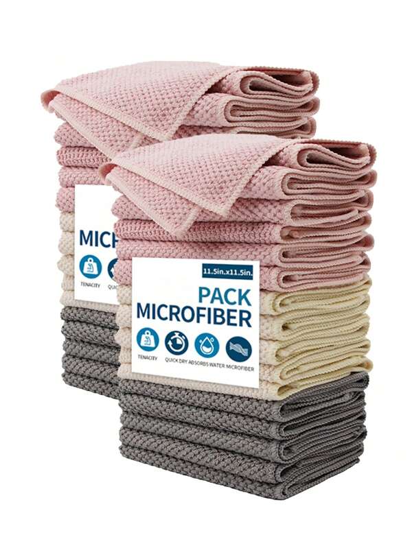 5/10pcs Kitchen Multifunctional Cleaning Cloth, Household Cleaning Cloth, Absorbent Car Towel, Kitchen Cleaning Cloth, Dishwashing Cloth