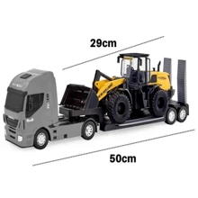 Iveco Platform Truck With New Holland Wheel Loader Tractor - Usual Toys 584