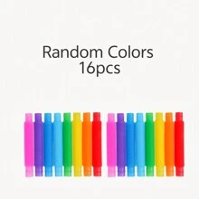Christmas Decoration 8pcs, 16pcs, 24pcs Sensory & Colorful Interlocking Toys, Fidget Toys And Activities - Learning Tool To Stimulate Children's Fine Motor Skills, Includes Pop Tubes To Ease Stress And Anxiety, Educational Stress Relievers, Party/School Rewards, Classroom Activities, Back-To-School/Festival Gifts, Random Color.