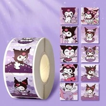 Sanrio Stickers Hello Kitty My Melody Cinnamoroll Kuromi 500pcs Cartoon Cute Decoration Children's Stickers Handbook Reward Gift Seal Girl Stickers Long Roll Holiday Gift