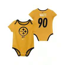 Nike Big Boys And Girls T.J. Watt Pittsburgh Steelers Name Number 3-Pack Bodysuit Set - Black - View 4