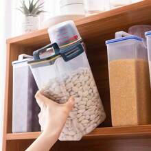 Airtight Food Storage Container Kit For Dogs Cats Birds Cereals Pasta Food - Blanco - Ver 2