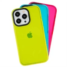 INSTACASE IPhone Case Shockproof Heavy Duty Colors Reinforced Edge Anti-Drop Neon Colors - Neon Yellow - View 1