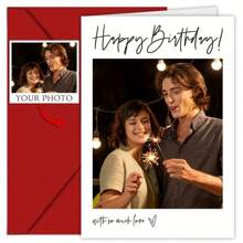 1/5/10pcs Customizable Photo Birthday Card With Photo And Envelope - Suitable For Gifting To Family, Boyfriend, Girlfriend, Siblings, Spouse, Colleagues, Adding A Personalized Creative Touch!