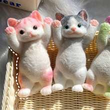 Catss Hands Up Catss Kneading Stress Relieving Toy Plush Toy Simulation Catss Kneading - 粉色 - 查看 4