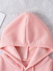 [Talla grande] Sudadera con capucha "Fuera de servicio" para mujer: Sudadera de felpa con bolsillo canguro y estampado de calavera
