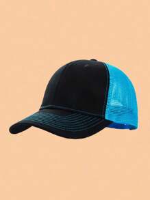 1pc Kids Baseball Mesh Cap, Solid Color Adjustable Snapback Hat, Suitable For Boys And Girls, Casual Wear For Spring & Summer - Multicolor - View 7
