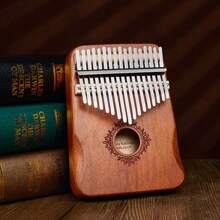 Kalimba de 17 teclas - Piano de pulgar - Mbira - Madera sólida portátil con bolso de transporte e instrucciones para amigos y familia