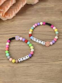 1pc Personalized Cat/Dog Name Letter Necklace, Custom Pet Name Pearl Necklace, Customized Pet Collar Necklace Jewelry For Dogs And Cats, Pet Gift, Macaron Colors