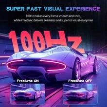 27-Inch LXZ Curved Monitor 100Hz, PC Screen With Speakers 1080P, 1800R 75Hz Computer Monitor With Eye Protection Technology HDTV VGA, VESA Support For Gaming, Office, Home