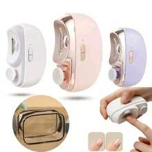 2 szt. Elektryczny obcinacz do paznokci, 2 w 1 elektryczny obcinacz do paznokci i polerka - ładowany przez USB, przenośny z wbudowanym schowkiem na resztki paznokci, bezpieczny i łatwy w użyciu, wyposażony w przezroczystą torbę do przechowywania, idealny do domu, biura, podróży, dla seniorów