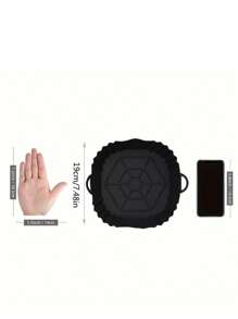 1 pieza Forro de silicona para freidora de aire, forro para freidora de aire de cocina, papel para freidora de aire, para freidoras de aire - Negro - Ver 7