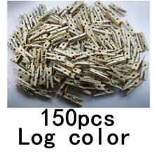 20/50/100pcs 2.54cm Natural Wooden Mini Clothespins With Rope, Mini Clothes Pegs For Photos, Crafts, Artworks, Cocktails(Without A Rope), Gender Reveal Party, Perfect For Birthdays, Weddings, Parties, The Perfect Gift For Colleagues, Friends, And Family, Back To School