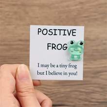 1 pezzo Rana portafortuna da scrivania, regalo carino per amante delle rane, regalo per migliore amico, regalo positivo e portafortuna, regalo per sollevare il morale e novità