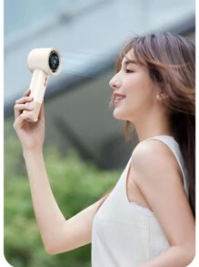 YITUMU 3000mAh 1300RPM Portable Handheld Fan, Adjustable Turbo Mini Fan, LCD Digital Display, 199 Speeds, Rechargeable, Silent Hair Dryer For Travel/Camping/Outdoors, Gift For Women Men
