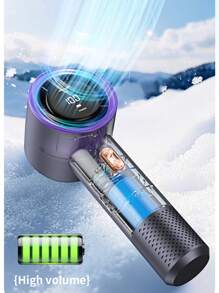 YITUMU 3000mAh 1300RPM Portable Handheld Fan, Adjustable Turbo Mini Fan, LCD Digital Display, 199 Speeds, Rechargeable, Silent Hair Dryer For Travel/Camping/Outdoors, Gift For Women Men