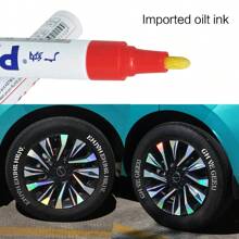 Rotulador boligrafo marcador para rueda neumático de coche pintura permanente resistente al agua graffiti 1 pza - Blanco - Ver 5