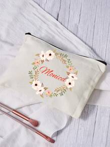 1 个化妆包，定制名称徽标化妆包，玫瑰红色心形手拿包，简单的爱，送给您的好朋友，为您的好朋友定制专属礼物可以根据您的独特设计定制，大容量化妆包，轻巧的拉链化妆包也非常适合零钱包、铅笔盒，非常适合购物、约会、度假、旅行、节日、派对或作为礼物，非常适合旅行、度假和户外探险 - 彩色 - 查看 8