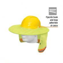 TRUPER KIT 4 PZ-Foldable Helmet Sunscreen, Green With Reflector - Green - View 3