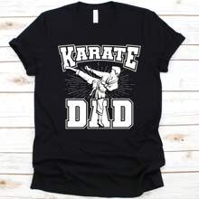 Karate Dad Shirt, Father's Day T-Shirt, Mix Martial Art Dad, Karate T-Shirt, Martial Arts, Kickboxing,  Warrior, Jiujitsu Kwondo - 黑色 - 查看 1
