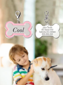1 Ciondolo personalizzato per cani, ciondolo con nome personalizzato per gatti, cani, cuccioli e animali domestici, accessorio per collare, ciondolo a forma di osso con glitter, regalo perfetto per il tuo animale domestico, ornamentale, paillettes, stile semplice, carino, moda, colori unici, decorazione natalizia personalizzata, medagliette personalizzate con nome/ID per cani, idea regalo ideale per lui, lei, famiglia, amici, amanti degli animali domestici, per anniversari, compleanni, Natale, inaugurazione di una casa, autunno/inverno