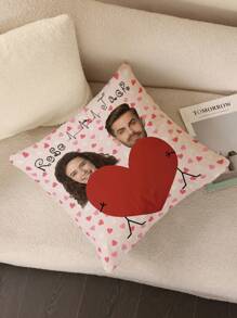 1 capa de almofada personalizada com nome/foto impressa, presente de aniversário de casamento para casal, decoração para casa, impressão de um lado, sem enchimento. 1 capa de almofada personalizável, capa de almofada personalizada faça você mesmo, decoração para casa, capa de almofada quadrada para casamento, animal de estimação, bebê, dia das mães, presente impresso, amor, macia, personalizada, única, presente ideal personalizado para ele/ela, namorado, namorada, pai