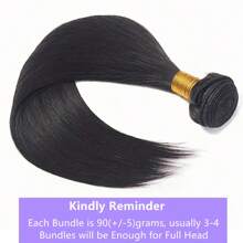 Brazilian Straight Hair Bundles 8-26 Inch Human Hair Bundles 1 Single Bundle Unprocessed Virgin Weave Bundles Human Hair Raw Remy Hair Bundles Natural Black Color