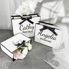 Sac cadeau, alternative à la boîte cadeau, boîte cadeau pour demoiselle d'honneur, fête de mariage, emballage cadeau d'anniversaire personnalisé, sacs cadeaux de mariage, sacs cadeaux pour demoiselle d'honneur, sacs cadeaux de fiançailles, cadeaux de Noël, Halloween, décoration d'Halloween