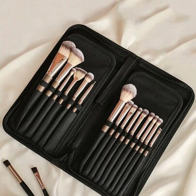 1pc Minimalist Vải Oxford Đen Upright Makeup Brush Organizer, Cọ Và Bút Chì Hiển Thị Chủ Du Lịch Mùa Hè, Nhà Nghỉ Trang Trí Phòng Tắm Trang Điểm Ngày Lễ Phụ Kiện Phòng Tắm Trở Lại Trường Học